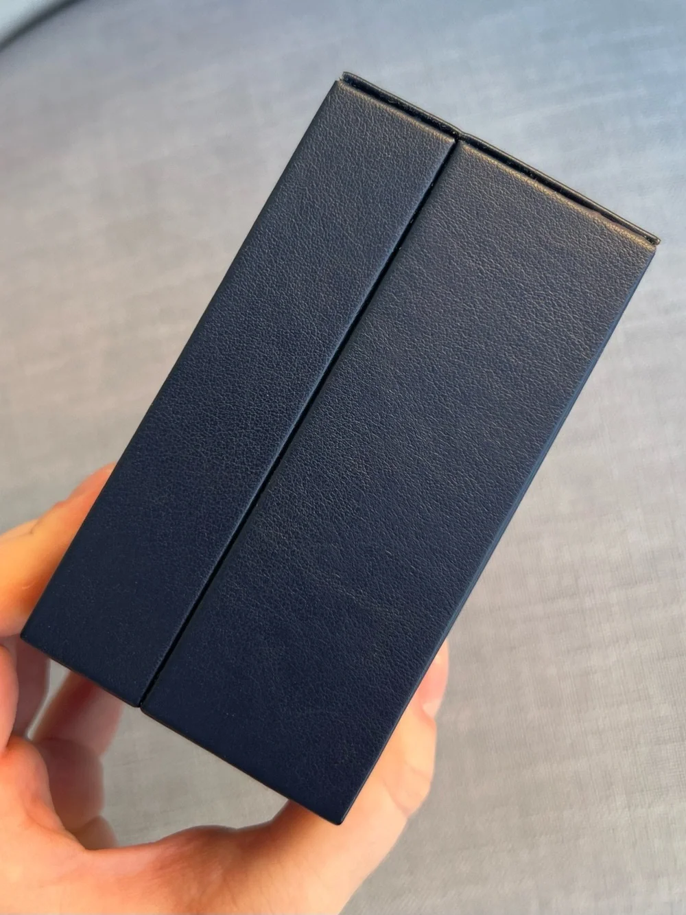 LOUIS VUITTON Watch Box BLUE LEATHER